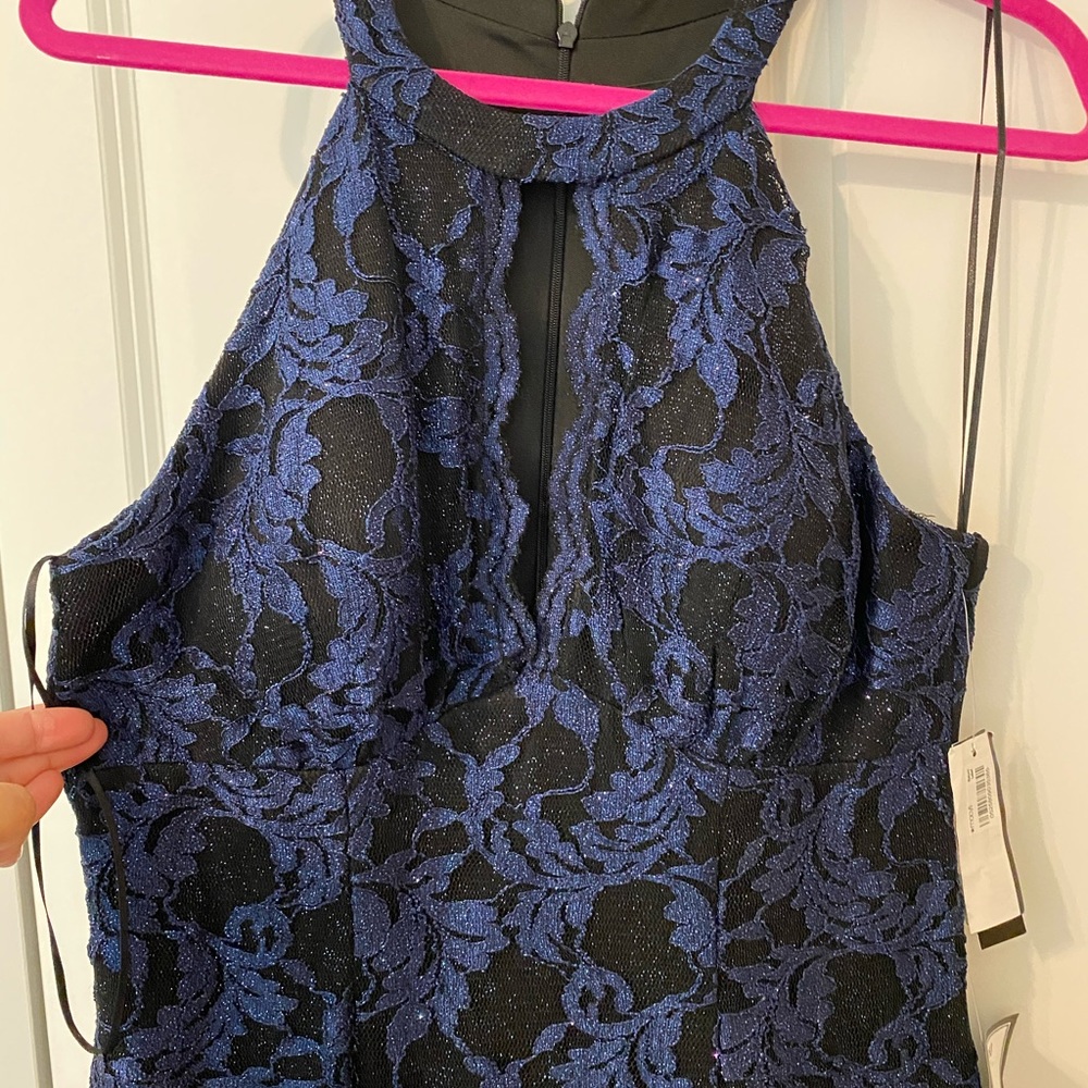 BNWT Stunning Black and Navy Blue lace A-line gown